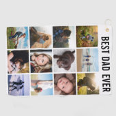 ママまたはパパ最高のパパEver EditablePhoto Keepsake ゴルフタオル (横)