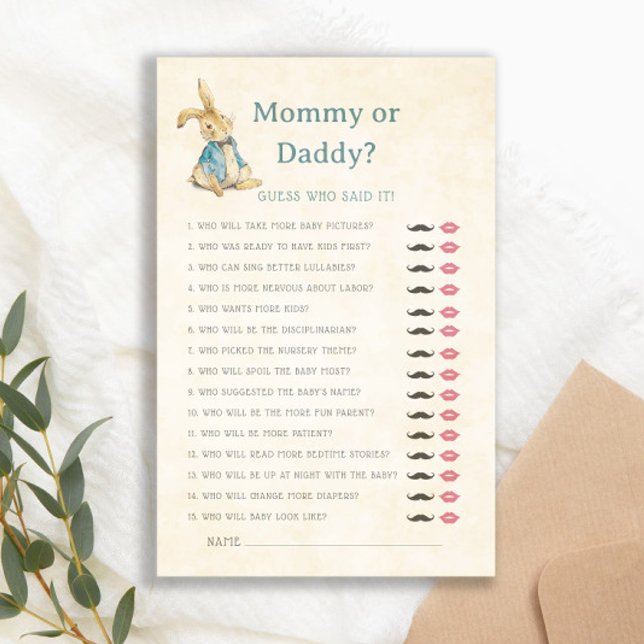 ママまたはパパ赤ちゃんシャワーのゲームピーターウサギ (クリエイターアップロード済み)