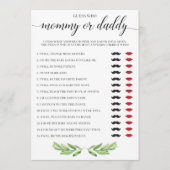 ママまたはパパ赤ちゃんシャワーゲームグリーンテーマ (正面)