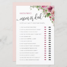 ママまたはパパ赤ちゃんシャワーゲーム