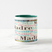 ママまたはMamacitaのターコイズの陶磁器のマグ マグカップ (中央)