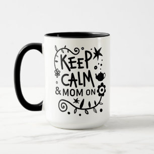 ママも冷静に Trendy Quote マグカップ