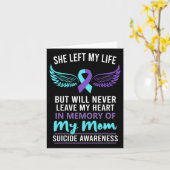 ママを偲んで 自殺予防啓発 カード (黄色い花)