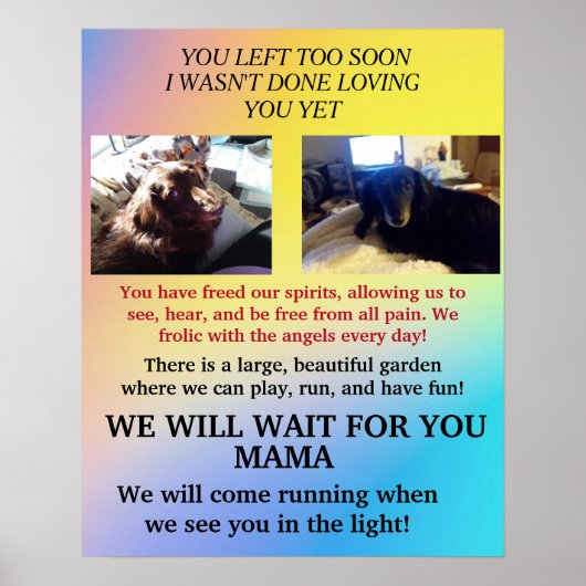 ママを待って、愛してるよ　メモリアル ポスター (正面)