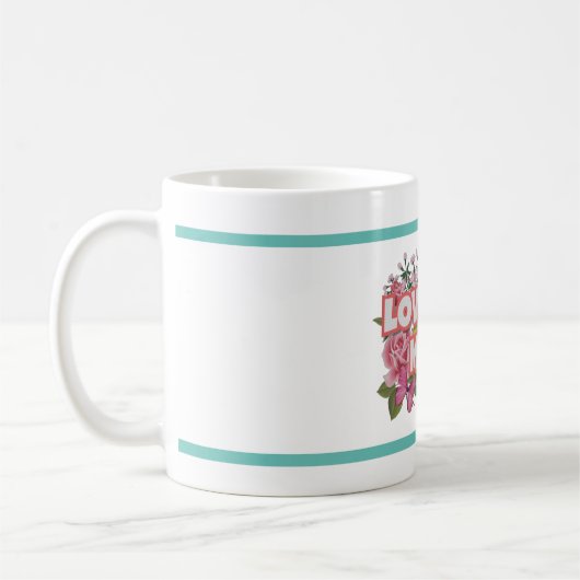 ママを愛してるマグ コーヒーマグカップ (左)