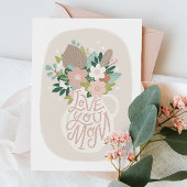 ママを愛してる。かわいいフローラレタリングママの日 シーズンカード