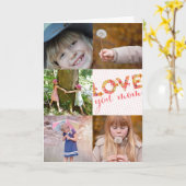 ママを愛してる | シンプルフォトコラージュ母の日 カード (黄色い花)