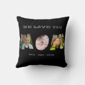 ママを愛してる！デイジー蝶の写真と名前 クッション (裏面)