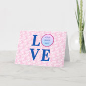 ママを愛してる マザー 愛の現代的でおしゃれなカスタム写真 カード (正面)