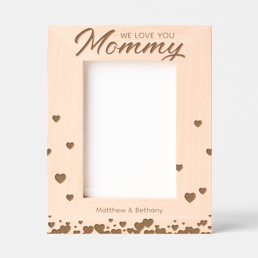 ママを愛してる レーザー彫刻フレーム (正面)