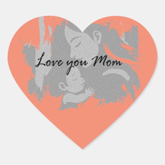 ママを愛して ハートシール (正面)