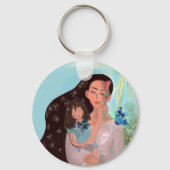 ママを愛する小さな女の子 キーホルダー (裏面)