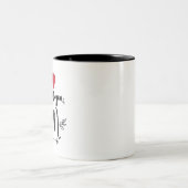 ママを愛する ツートーンマグカップ (中央)