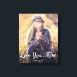 ママを愛する |トレンディーホワイトタイポグラフィと写真 キャンバスプリント<br><div class="desc">この甘いキャンバスタイリッシュスのプリントは、トレンディーのホワイトタイポグラフィで「愛あなた、ママ」と書きお気に入りのて、フルブリードフォトと自分の名前でパーソナライズするスポット。</div>