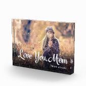 ママを愛する |トレンディーホワイトタイポグラフィと写真 フォトブロック (右)