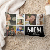 ママを愛する |フォトコラージュ手書き文字 ランバークッション (ブランケット)