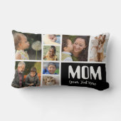 ママを愛する |フォトコラージュ手書き文字 ランバークッション (裏面)