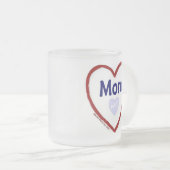ママを愛する フロストグラスマグカップ (正面右)