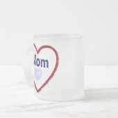 ママを愛する フロストグラスマグカップ (正面左)