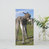 ママを持つ柔らかいベビーのろば サンキューカード (スタンド正面)