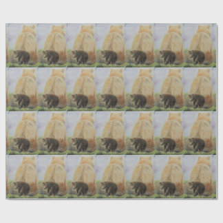 ママを持つBearベビーくま ラッピングペーパー