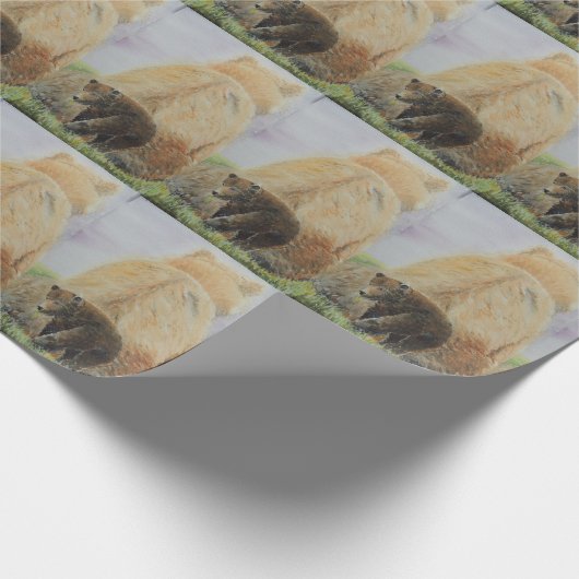 ママを持つBearベビーくま ラッピングペーパー (角)