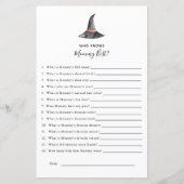 ママを知っているハロウィーンの赤ちゃんシャワーゲームウィッチ (正面)