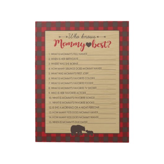 ママを知っているママ最高のーベビーゲーム – 40パック ノートパッド (回転)