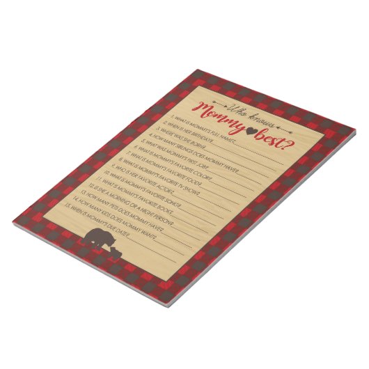 ママを知っているママ最高のーベビーゲーム – 40パック ノートパッド (アングル)