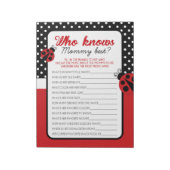 ママを知っているラディバグ最高のベビーのゲームパック ノートパッド (回転)