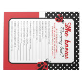 ママを知っているラディバグ最高のベビーのゲームパック ノートパッド (正面)