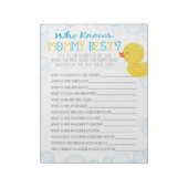 ママを知っているラバーダック最高のベビーゲームパック ノートパッド (回転)