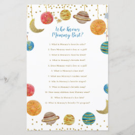 ママを知っている惑星の外の赤ん坊のシャワー