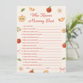 ママを知っている私の目の赤ん坊シャワーのリンゴ最高の 招待状 (スタンド正面)