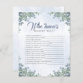 ママを知っている緑の青い水色のベビーゲーム