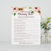 ママを知っている赤ちゃんシャワーゲーム紙吹雪フローラ (スタンド正面)