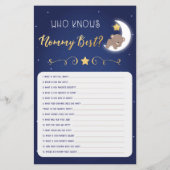 ママを知っている赤ちゃんシャワーゲーム，電話ゲーム (裏面)