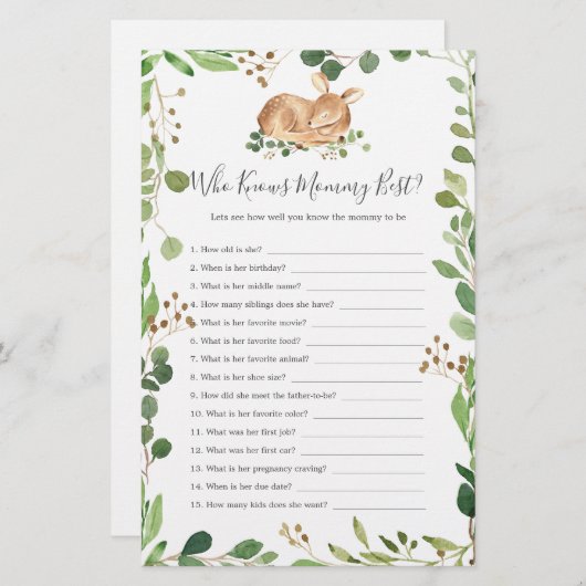 ママを知っている鹿の赤ん最高のだ (正面/裏面)