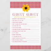 ママを知っているBBQベビーシャワーゲーム，ゲストクエスト (裏面)