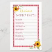 ママを知っているBBQベビーシャワーゲーム，ゲストクエスト (正面)