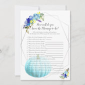 ママを知るカボチャの赤ちゃん最高のシャワー |青 招待状 (正面)