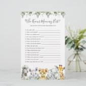 ママを知るサファリの動物の赤ちゃん最高のシャワー (スタンド正面)