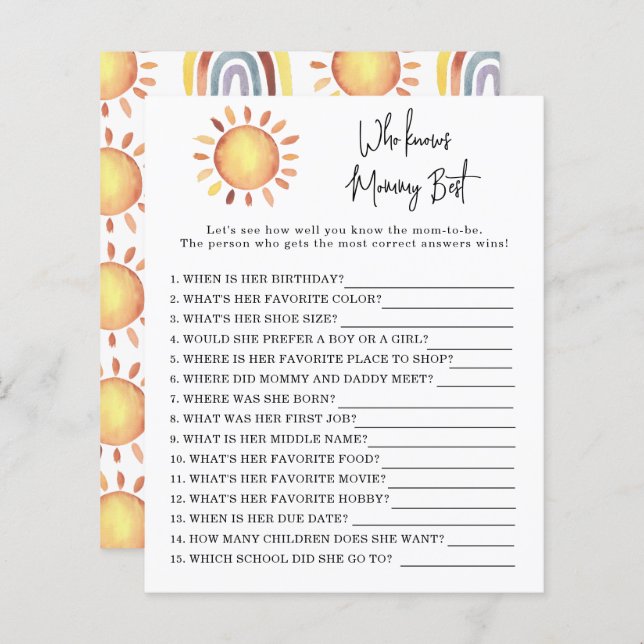 ママを知るサンシャイン最高の (正面/裏面)