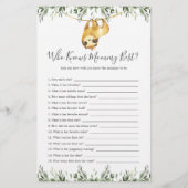 ママを知るナマケモノの赤ちゃん最高のシャワー (正面)