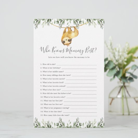 ママを知るナマケモノの赤ちゃん最高のシャワー (スタンド正面)