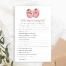 ママを知るピンクシューズ赤ちゃん最高のシャワー