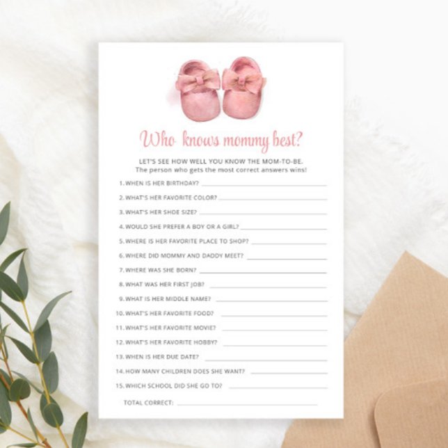 ママを知るピンクシューズ赤ちゃん最高のシャワー (クリエイターアップロード済み)