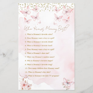 ママを知るピンク色の蝶の赤ちゃん最高のシャワー