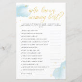 ママを知る冬の青い赤ちゃんシャワーゲ最高のーム (正面)