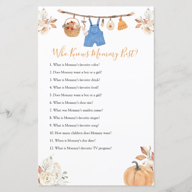 ママを知る男の子の服カボチャ最高の秋 (正面)